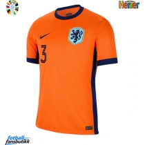 Nederland Matthijs de Ligt #3 Hjemmedrakt EM 2024 Kortermet